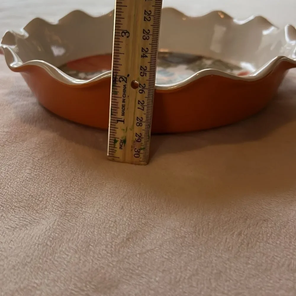 Give Thanks Glass Pie Plate 10 Inches Round 2 In Deep Holiday Baking Serveware